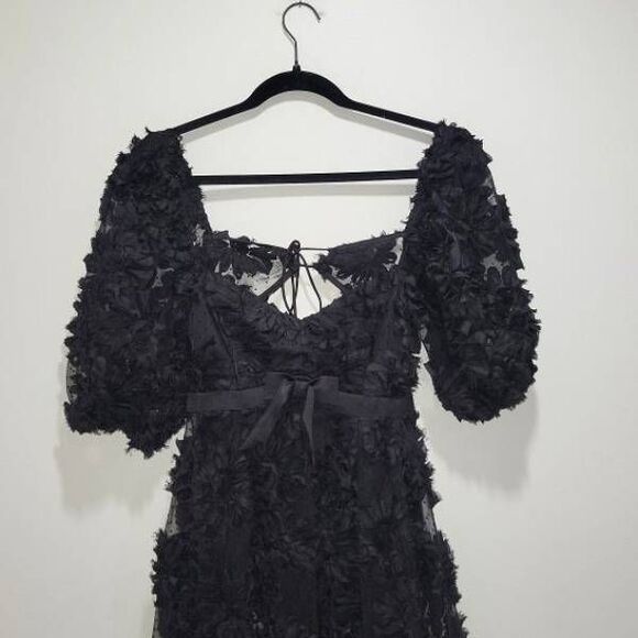 For Love and Lemons Astrid Festival Maxi Dress Black NWT- Size Medium - Picture 3 of 13